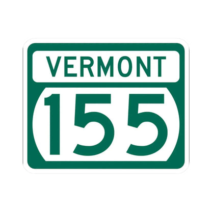 Vermont 155 (Vermont) (Road Sign) STICKER Vinyl Kiss-Cut Decal 2 Inch White - The Sticker Space