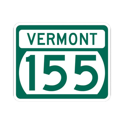 Vermont 155 (Vermont) (Road Sign) STICKER Vinyl Kiss-Cut Decal 3 Inch White - The Sticker Space