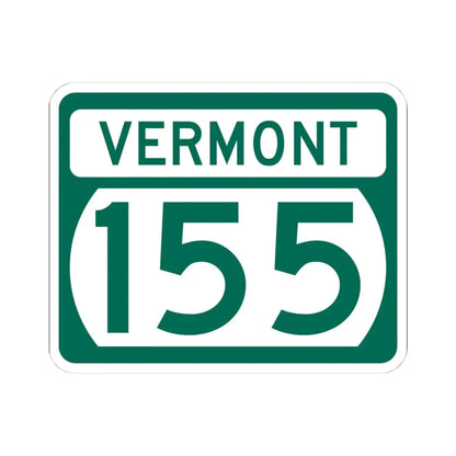 Vermont 155 (Vermont) (Road Sign) STICKER Vinyl Kiss-Cut Decal 4 Inch White - The Sticker Space