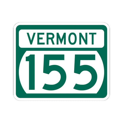 Vermont 155 (Vermont) (Road Sign) STICKER Vinyl Kiss-Cut Decal 6 Inch White - The Sticker Space