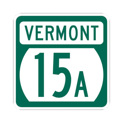 Vermont 15A (Vermont) (Road Sign) STICKER Vinyl Kiss-Cut Decal 2 Inch White - The Sticker Space