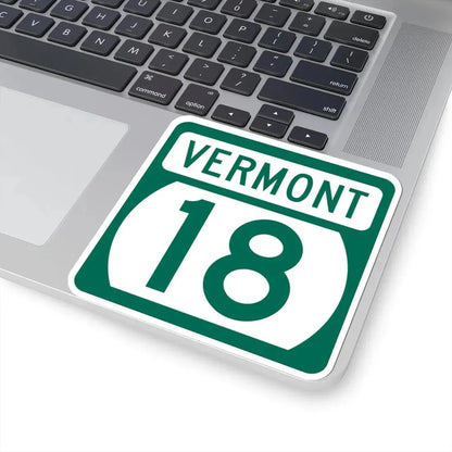 Vermont 18 (Vermont) (Road Sign) STICKER Vinyl Kiss-Cut Decal - The Sticker Space
