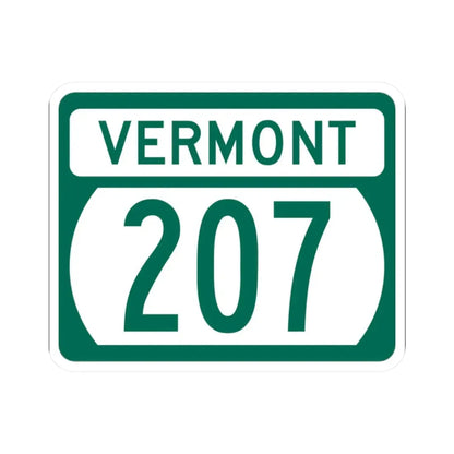 Vermont 207 (Vermont) (Road Sign) STICKER Vinyl Kiss-Cut Decal 2 Inch White - The Sticker Space