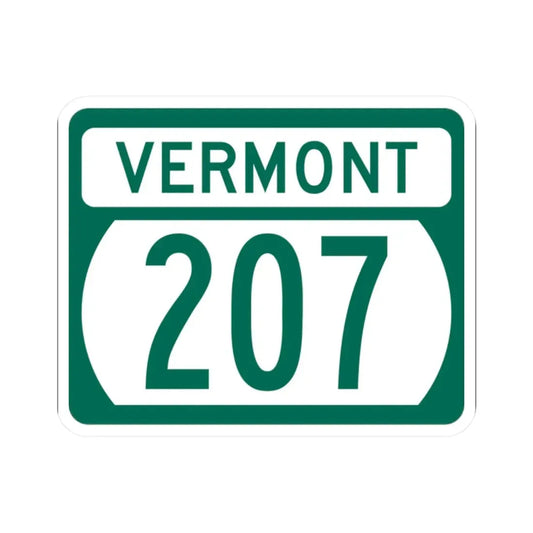 Vermont 207 (Vermont) (Road Sign) STICKER Vinyl Kiss-Cut Decal 2 Inch White - The Sticker Space