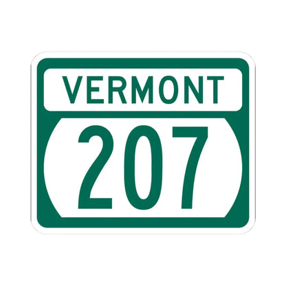 Vermont 207 (Vermont) (Road Sign) STICKER Vinyl Kiss-Cut Decal 3 Inch White - The Sticker Space
