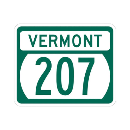 Vermont 207 (Vermont) (Road Sign) STICKER Vinyl Kiss-Cut Decal 4 Inch White - The Sticker Space