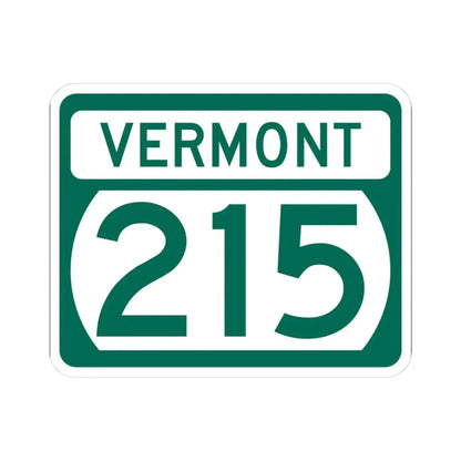Vermont 215 (Vermont) (Road Sign) STICKER Vinyl Kiss-Cut Decal 3 Inch White - The Sticker Space