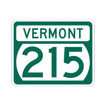Vermont 215 (Vermont) (Road Sign) STICKER Vinyl Kiss-Cut Decal 6 Inch White - The Sticker Space