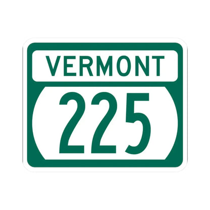 Vermont 225 (Vermont) (Road Sign) STICKER Vinyl Kiss-Cut Decal 2 Inch White - The Sticker Space