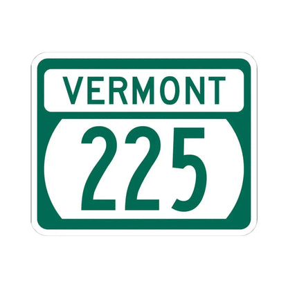 Vermont 225 (Vermont) (Road Sign) STICKER Vinyl Kiss-Cut Decal 4 Inch White - The Sticker Space