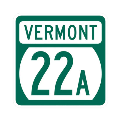 Vermont 22A (Vermont) (Road Sign) STICKER Vinyl Kiss-Cut Decal 2 Inch White - The Sticker Space