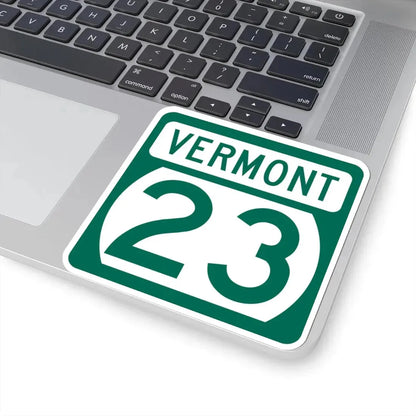 Vermont 23 (Vermont) (Road Sign) STICKER Vinyl Kiss-Cut Decal - The Sticker Space