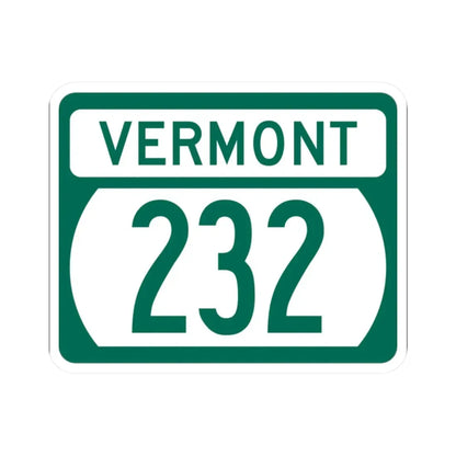 Vermont 232 (Vermont) (Road Sign) STICKER Vinyl Kiss-Cut Decal 2 Inch White - The Sticker Space