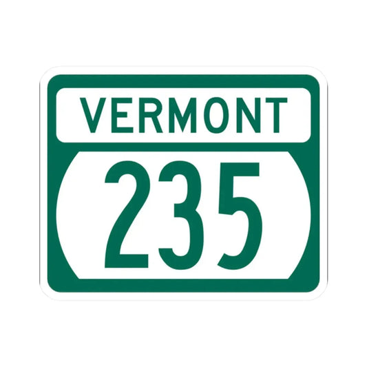 Vermont 235 (Vermont) (Road Sign) STICKER Vinyl Kiss-Cut Decal 2 Inch White - The Sticker Space