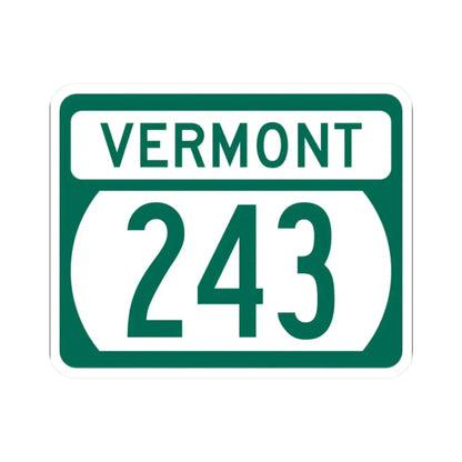 Vermont 243 (Vermont) (Road Sign) STICKER Vinyl Kiss-Cut Decal 2 Inch White - The Sticker Space