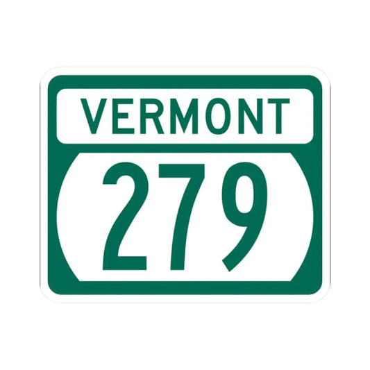 Vermont 279 (Vermont) (Road Sign) STICKER Vinyl Kiss-Cut Decal 2 Inch White - The Sticker Space