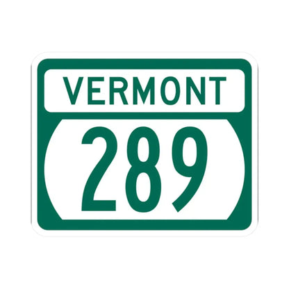 Vermont 289 (Vermont) (Road Sign) STICKER Vinyl Kiss-Cut Decal 2 Inch White - The Sticker Space