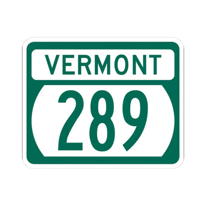 Vermont 289 (Vermont) (Road Sign) STICKER Vinyl Kiss-Cut Decal 3 Inch White - The Sticker Space