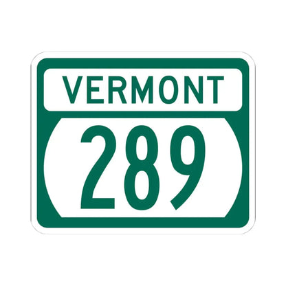Vermont 289 (Vermont) (Road Sign) STICKER Vinyl Kiss-Cut Decal 4 Inch White - The Sticker Space