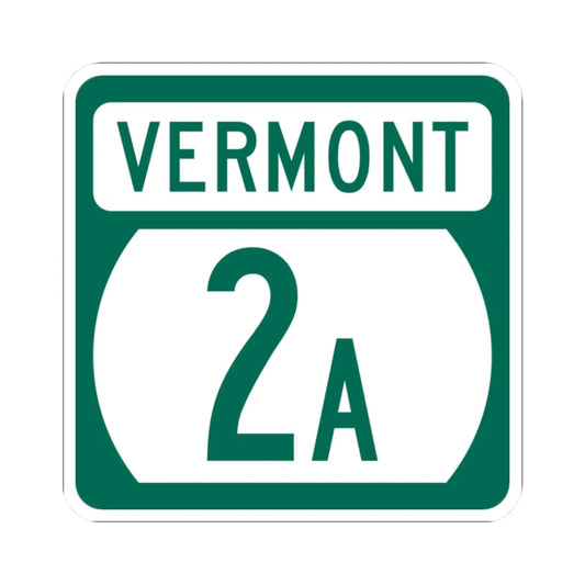 Vermont 2A (Vermont) (Road Sign) STICKER Vinyl Kiss-Cut Decal 2 Inch White - The Sticker Space