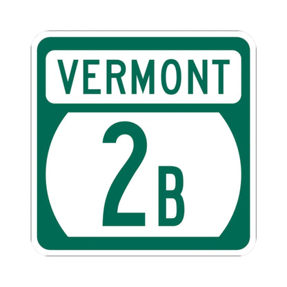 Vermont 2B (Vermont) (Road Sign) STICKER Vinyl Kiss-Cut Decal 2 Inch White - The Sticker Space
