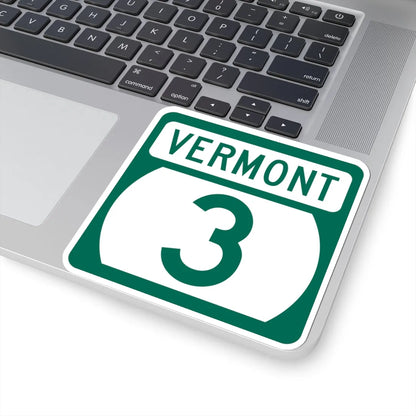 Vermont 3 (Vermont) (Road Sign) STICKER Vinyl Kiss-Cut Decal - The Sticker Space