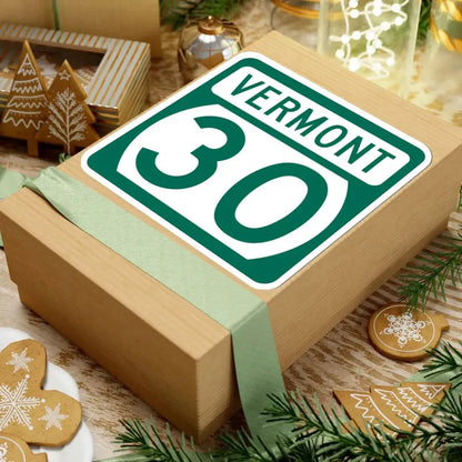 Vermont 30 (Vermont) (Road Sign) STICKER Vinyl Kiss-Cut Decal - The Sticker Space