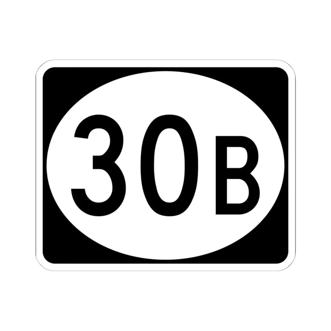 Vermont 30B (Vermont) (Road Sign) STICKER Vinyl Kiss-Cut Decal 6 Inch White - The Sticker Space