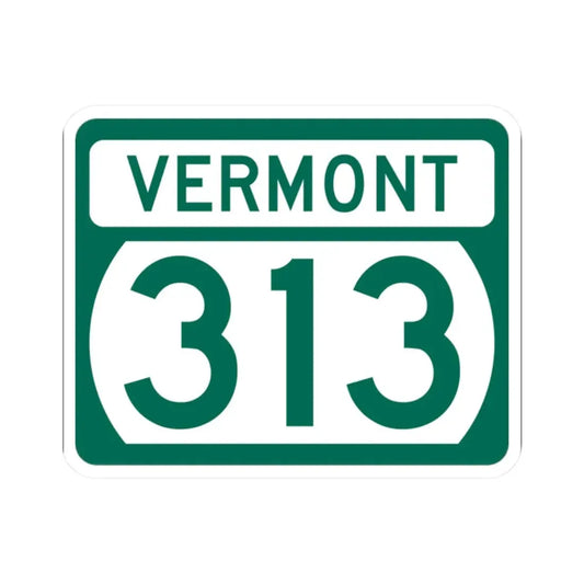 Vermont 313 (Vermont) (Road Sign) STICKER Vinyl Kiss-Cut Decal 2 Inch White - The Sticker Space