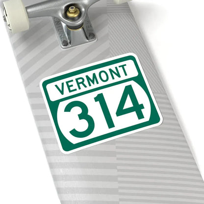 Vermont 314 (Vermont) (Road Sign) STICKER Vinyl Kiss-Cut Decal - The Sticker Space