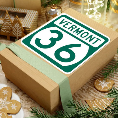 Vermont 36 (Vermont) (Road Sign) STICKER Vinyl Kiss-Cut Decal - The Sticker Space