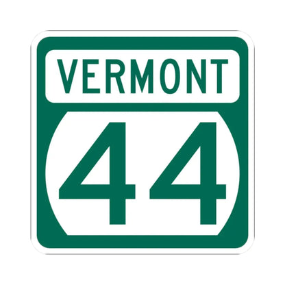 Vermont 44 (Vermont) (Road Sign) STICKER Vinyl Kiss-Cut Decal 2 Inch White - The Sticker Space