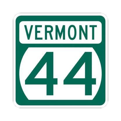Vermont 44 (Vermont) (Road Sign) STICKER Vinyl Kiss-Cut Decal 3 Inch White - The Sticker Space