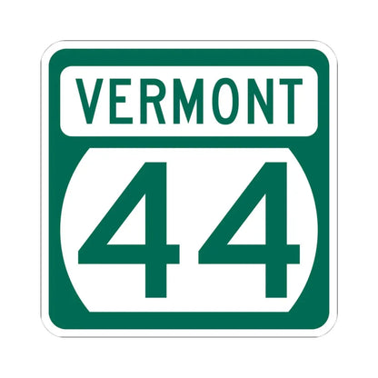 Vermont 44 (Vermont) (Road Sign) STICKER Vinyl Kiss-Cut Decal 4 Inch White - The Sticker Space