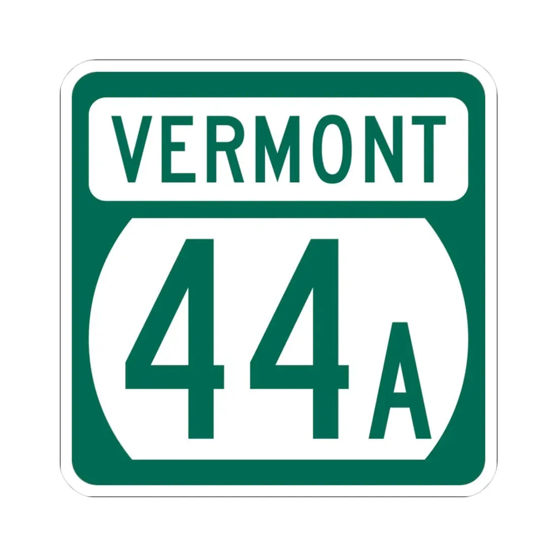 Vermont 44A (Vermont) (Road Sign) STICKER Vinyl Kiss-Cut Decal 3 Inch White - The Sticker Space