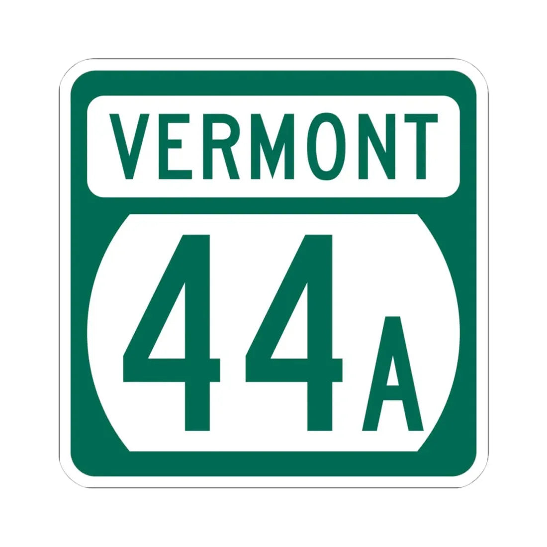 Vermont 44A (Vermont) (Road Sign) STICKER Vinyl Kiss-Cut Decal 4 Inch White - The Sticker Space