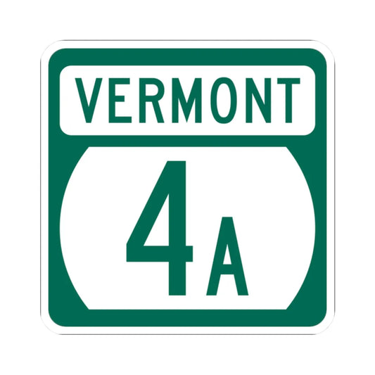 Vermont 4A (Vermont) (Road Sign) STICKER Vinyl Kiss-Cut Decal 2 Inch White - The Sticker Space