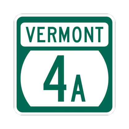 Vermont 4A (Vermont) (Road Sign) STICKER Vinyl Kiss-Cut Decal 3 Inch White - The Sticker Space