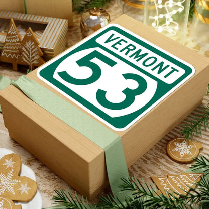 Vermont 53 (Vermont) (Road Sign) STICKER Vinyl Kiss-Cut Decal - The Sticker Space