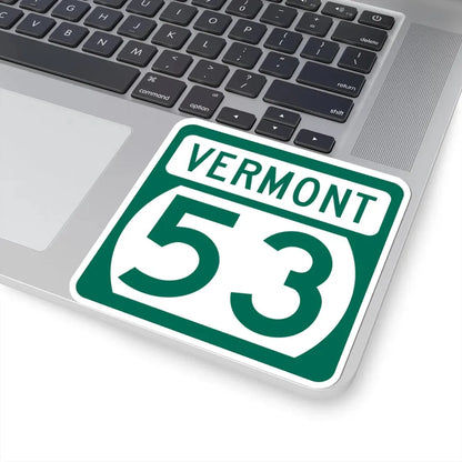 Vermont 53 (Vermont) (Road Sign) STICKER Vinyl Kiss-Cut Decal - The Sticker Space