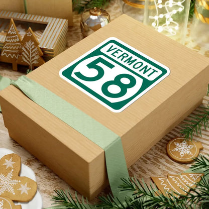 Vermont 58 (Vermont) (Road Sign) STICKER Vinyl Kiss-Cut Decal - The Sticker Space