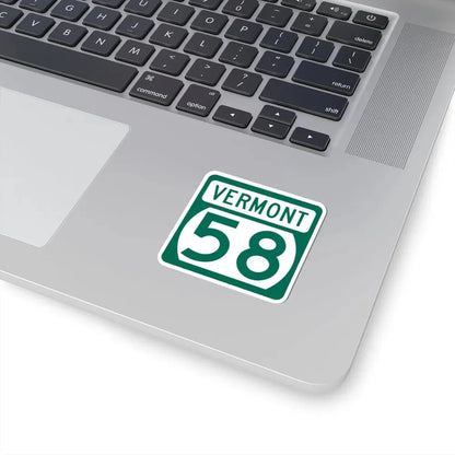 Vermont 58 (Vermont) (Road Sign) STICKER Vinyl Kiss-Cut Decal - The Sticker Space