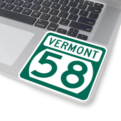 Vermont 58 (Vermont) (Road Sign) STICKER Vinyl Kiss-Cut Decal - The Sticker Space