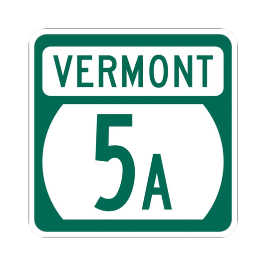 Vermont 5A (Vermont) (Road Sign) STICKER Vinyl Kiss-Cut Decal 2 Inch White - The Sticker Space