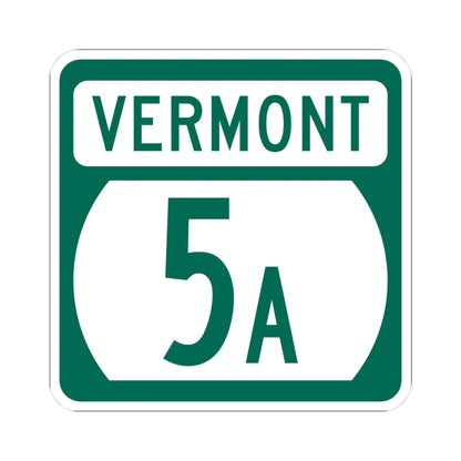 Vermont 5A (Vermont) (Road Sign) STICKER Vinyl Kiss-Cut Decal 3 Inch White - The Sticker Space