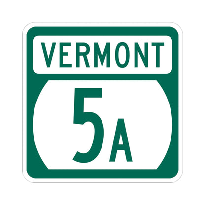 Vermont 5A (Vermont) (Road Sign) STICKER Vinyl Kiss-Cut Decal 4 Inch White - The Sticker Space