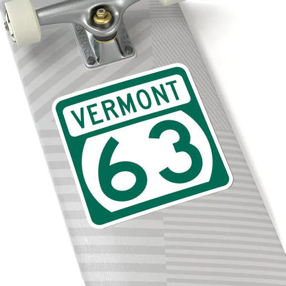 Vermont 63 (Vermont) (Road Sign) STICKER Vinyl Kiss-Cut Decal - The Sticker Space
