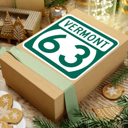 Vermont 63 (Vermont) (Road Sign) STICKER Vinyl Kiss-Cut Decal - The Sticker Space