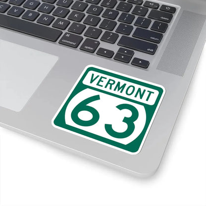 Vermont 63 (Vermont) (Road Sign) STICKER Vinyl Kiss-Cut Decal - The Sticker Space
