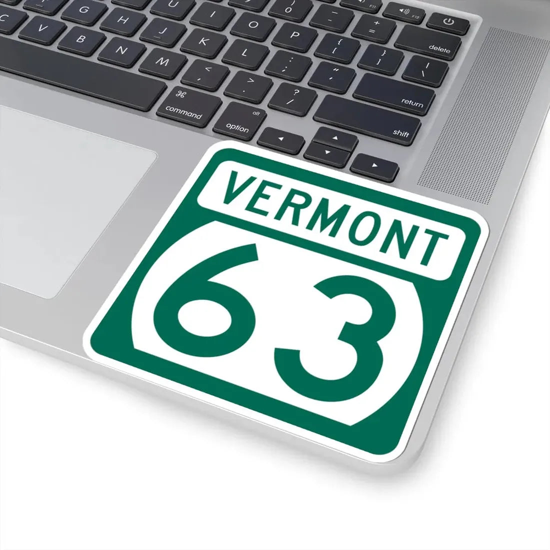 Vermont 63 (Vermont) (Road Sign) STICKER Vinyl Kiss-Cut Decal - The Sticker Space